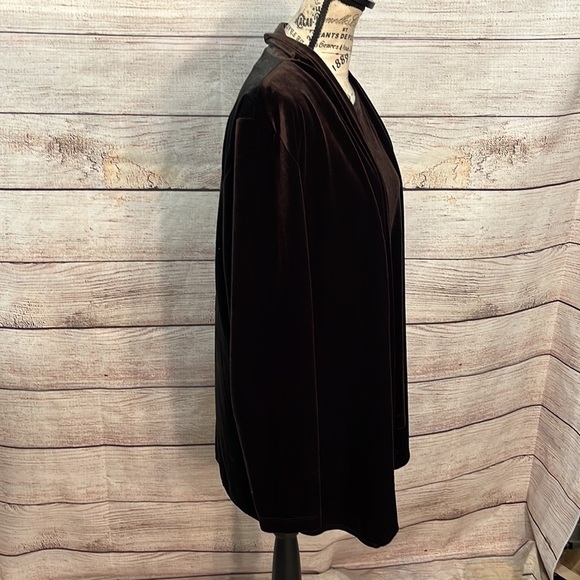 Chico’s Velour Tank & Jacket 2 Piece Set Brown Chicos 3 XL - Picture 5 of 9